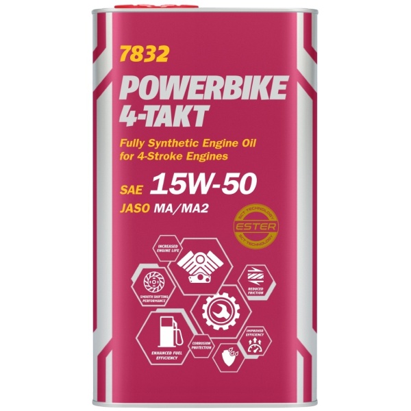 Ulei Motor Mannol 4T Powerbike 4-Takt 15W-50 4L MN7832-4ME